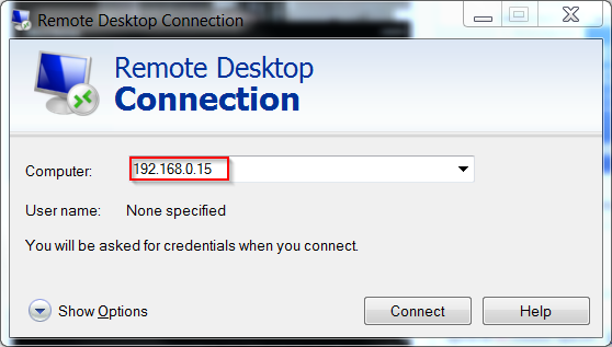 Remote Desktop Connection